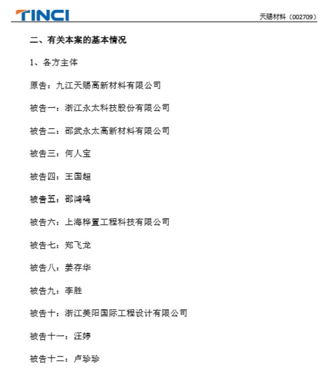 料巨头对簿公堂!天赐材料索赔近89亿元开元棋牌app前总工程师泄密两大锂电材(图2) 料巨头对簿公堂!天赐材料索赔近89亿元开元棋牌app前总工程师泄密两大锂电材(图2)