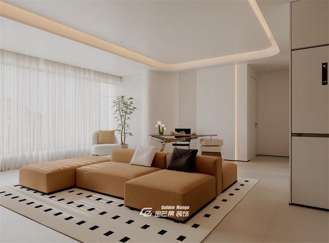 代简约风格 干净纯粹清爽利落。ky开元棋牌壹号峯景104㎡现(图3)